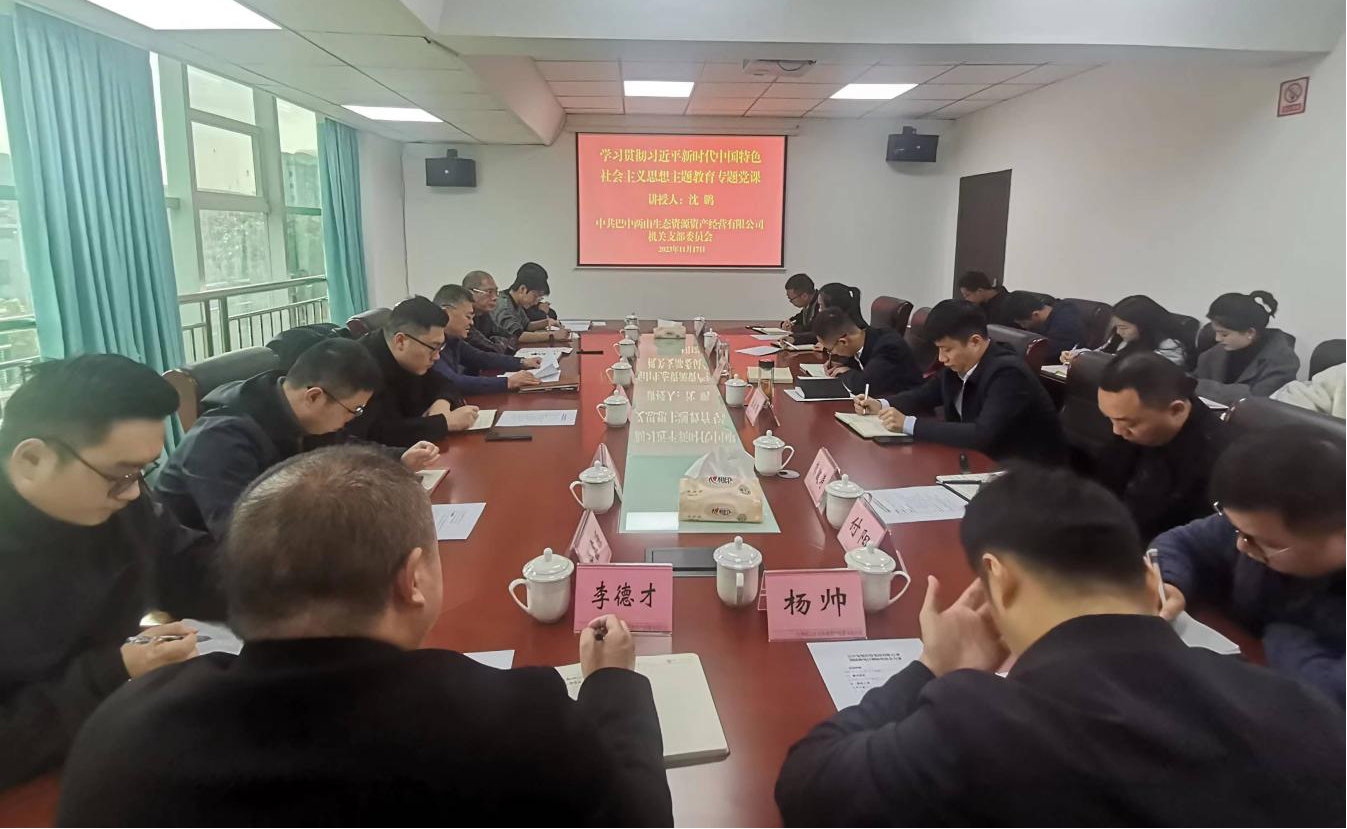 集團(tuán)公司黨委副書記、總經(jīng)理沈鵬到巴中兩山公司講授主題教育專題黨課